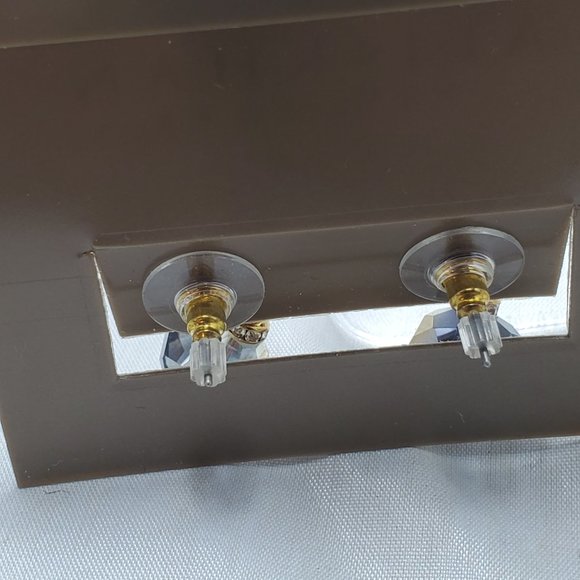 Ali Khan Hematite faceted glass bead with gold and rhinestone pierced … - Picture 8 of 12